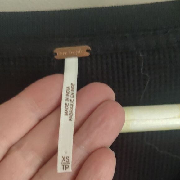 Free People Black V-Neck Sweater with Sequin Floral Embroidery - Picture 6 of 9